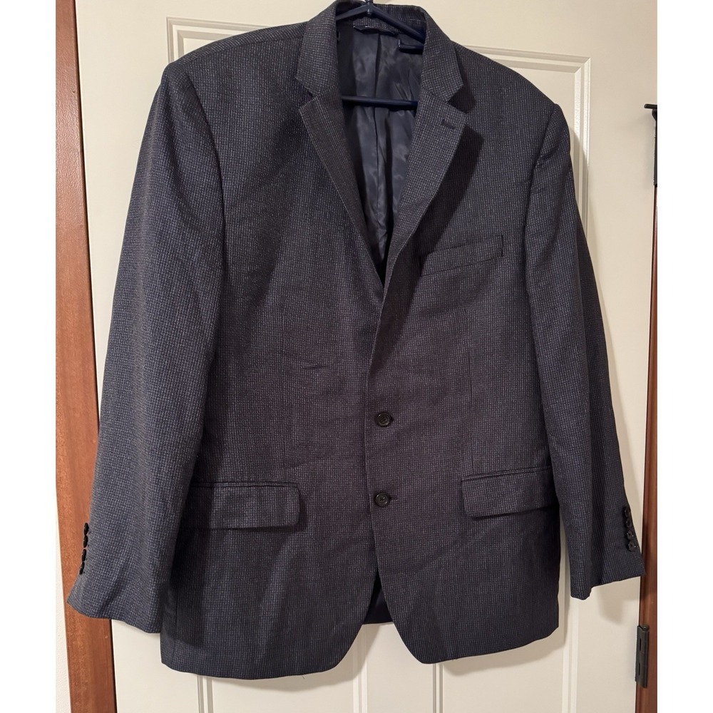Ralph Lauren Polo Navy Blue Blazer Jacket Sport Suit Coat 44R Silk Wool Men's